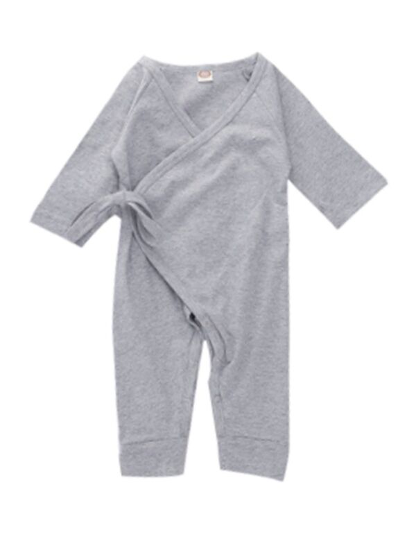 Infant Baby Self Tie Back Wings Jumpsuit