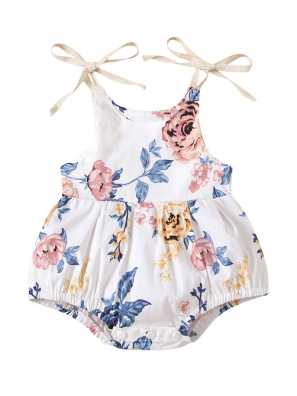 Baby Girl Flower Print Cami Bodysuit