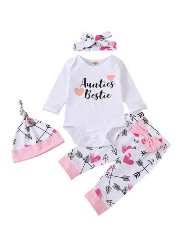 4 Pcs Baby Girl Aunties Bestie Set