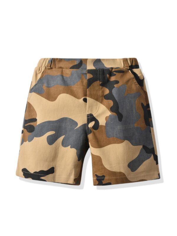 Summer Kid Boy Pull-on Camouflage Shorts