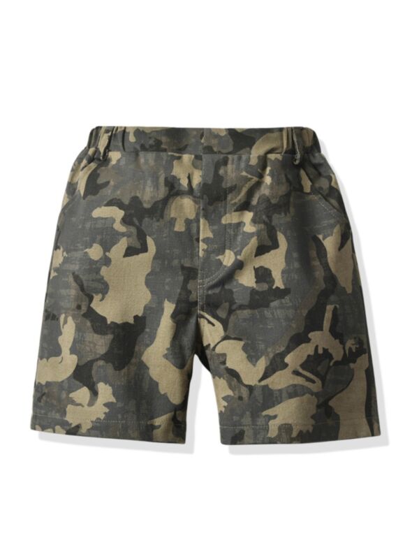 Kid Boy Camouflage Pull on Shorts