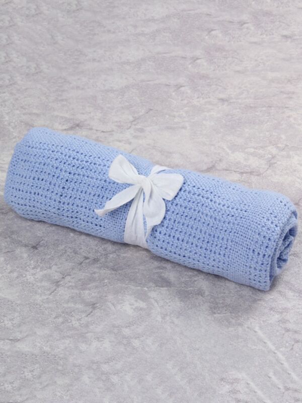 Baby Solid Color Hollow Out Blanket