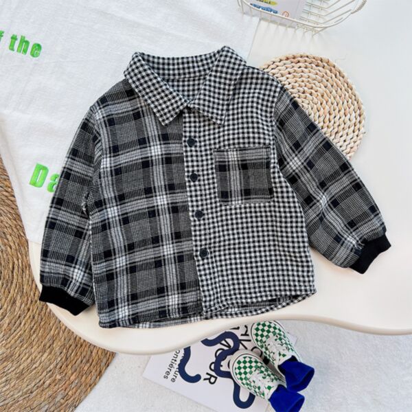 18M-6Y Toddler Boys Plaid Lapel Shirts Wholesale Boys Clothing KTV387423