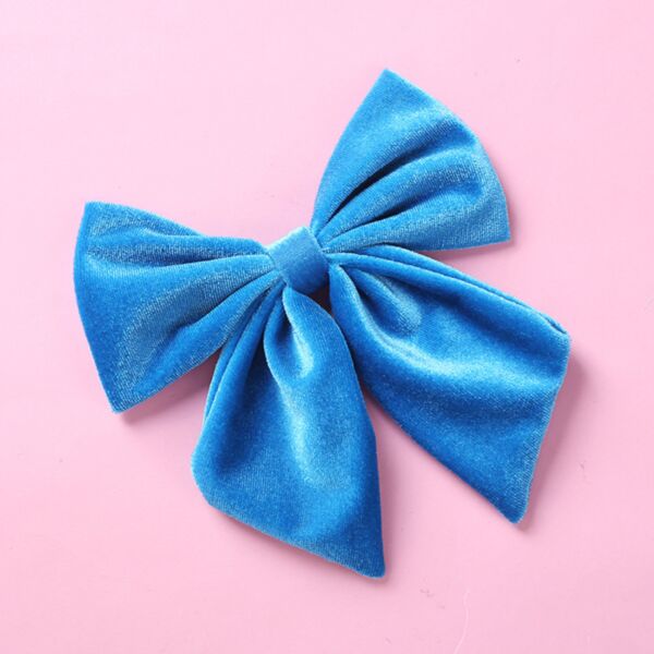 MOQ 3PCS Girls Velvet Bow Hair Clip 6 Inch Wholesale Accessories Vendors KHBV387199