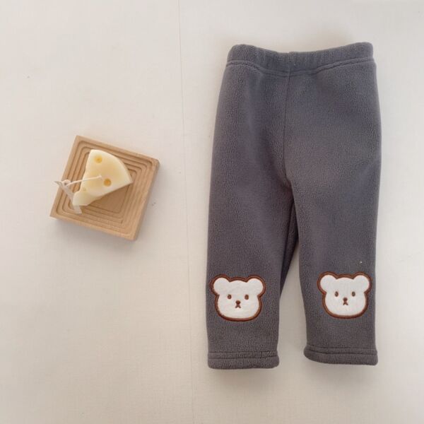 0-18M Baby Cartoon Bear Head Print Padded Warm Pants Wholesale Baby Clothes Suppliers KPV591276