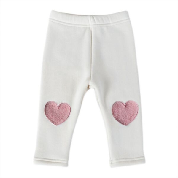 0-12M Baby Girl Cute Heart Patchwork Padded Warm Pants Wholesale Baby Boutique Clothing KPV591208