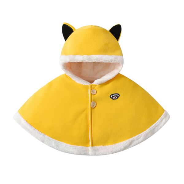 9M-4Y Cloak Fleece Cute Little Pig Carstoon Style Solid Color Cloak Baby Wholesale Clothing KKHQV491948