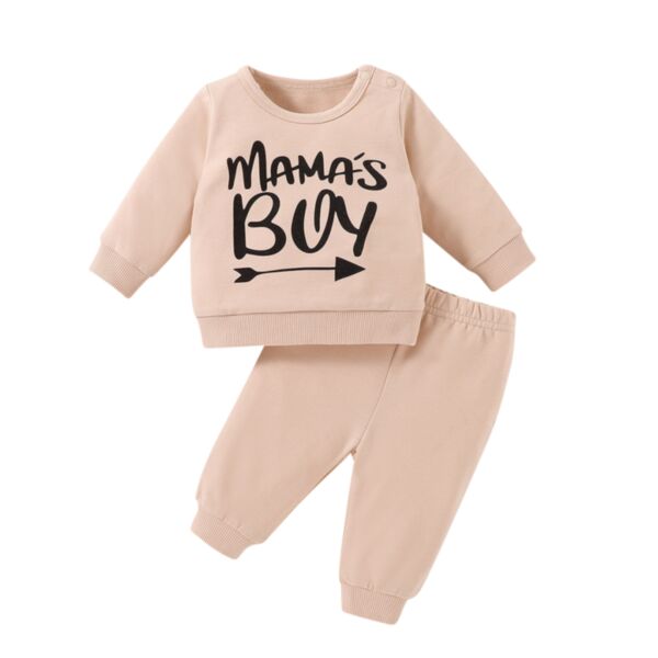 0-6M Newborn MAMA'S BOY Arrow Print Pullover And Pants Baby Wholesale Clothing KCLV385117644