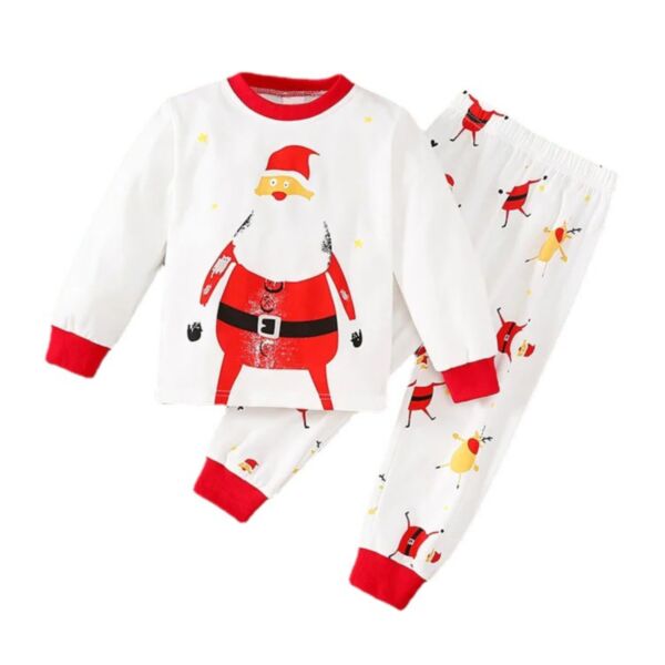 18M-6Y Toddler Cartoon Santa Claus Loungewear Pajamas Sets Tops & Pants Wholesale Toddler Clothes KSV387528