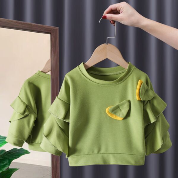 9M-6Y Toddler Girls Floral Heart Sweatshirt Wholesale Girls Fashion Clothes KTV387465