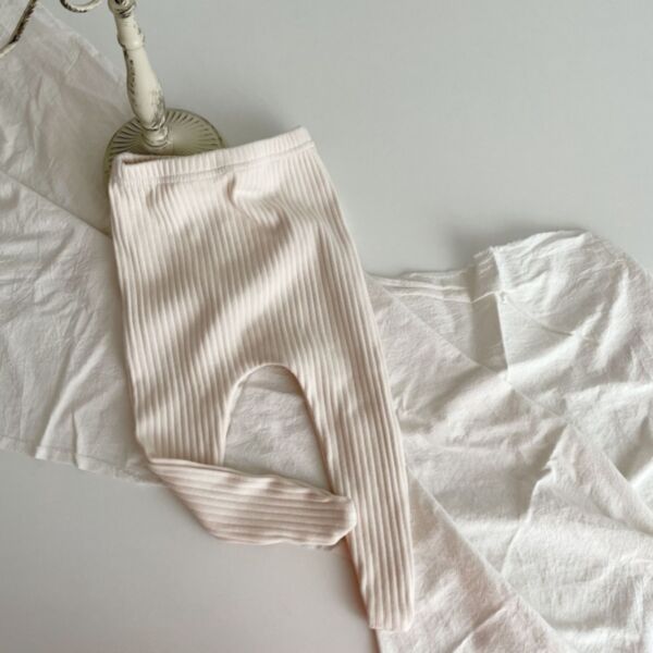 3-9M Cotton Cute Solid Color Leggings Warm Pants Baby Wholesale Clothing KPV492215