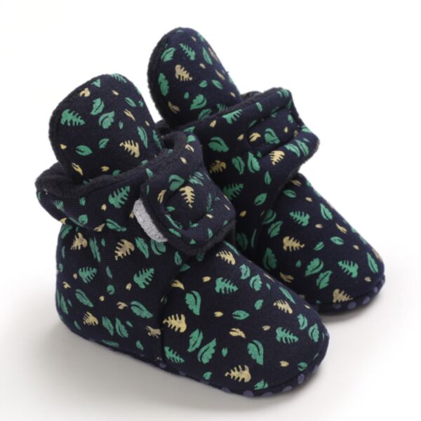 Soft Bottom Floral Print Snow Boots Shoe Baby Wholesale Accessories KSHOV492212