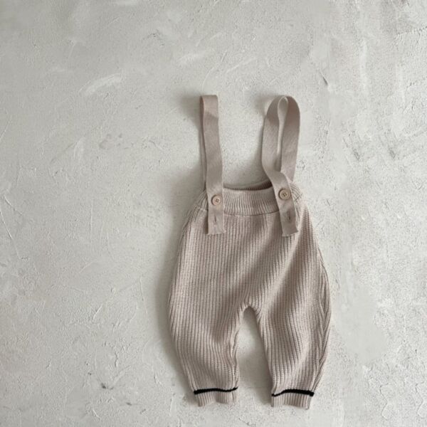 0-18M Suspender Pants Knitwear Pants Trousers Or Tops Solid Color Sweater Baby Wholesale Clothing KTV492213