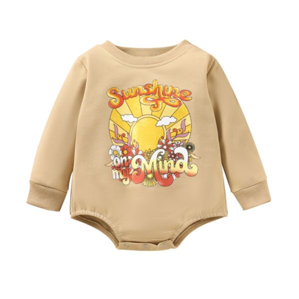 3-24M Baby Onesies Cartoon Print Round Neck Long-Sleeved Bodysuit Wholesale Baby Boutique Clothing KJV591337