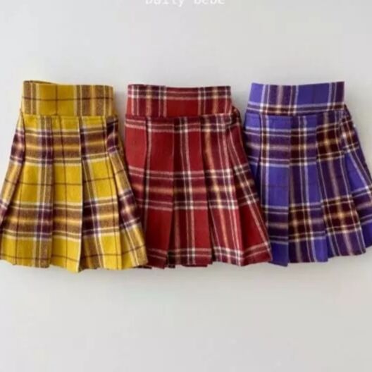 9M-4Y Toddler Girl College Style Plaid Pleated Skirt Wholesale Girls Clothes KSKV591321