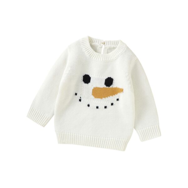 6M-3Y Baby Girls Snowman Knitted Sweater Wholesale Baby Boutique Clothing KCLV385117752