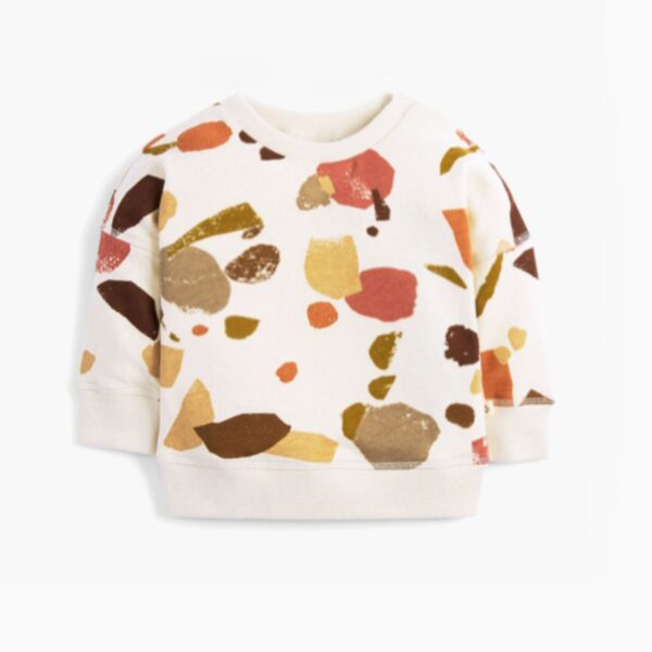 18M-7Y Floral Print Long Sleeve Round Neck Pullover Wholesale Kids Boutique Clothing KTV492143