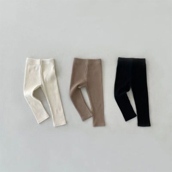 0-12M Baby Girls Boys Solid Color Ribbed Stretch Leggings Wholesale Baby Clothes AliceKPV387579