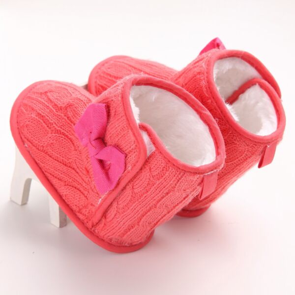3-18M Baby Girls Bow Knit Thick Warm Snow Boots Wholesale Accessories Vendors KSHOV387576