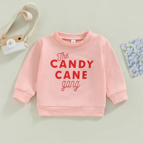 0-18M Pink Letter Print Long Sleeve Tops Pullover Baby Wholesale Clothing