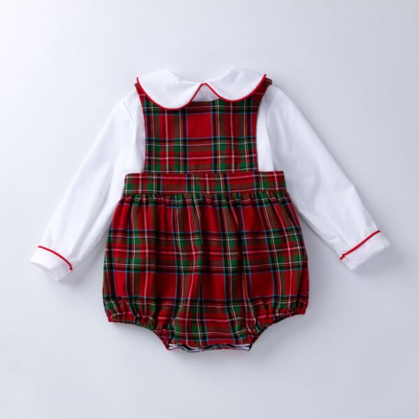 0-18M Baby Onesies Sleeveless Color Blocking Plaid Bodysuit Wholesale Baby Boutique Clothing KJV591343