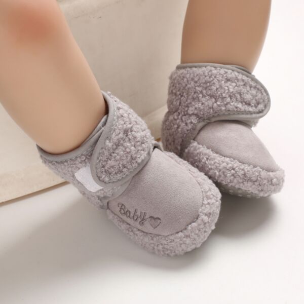 3-18M Soft Bottom Fleece Solid Color Toddler Shoes Boots Baby Wholesale Accessories KSHOV492206