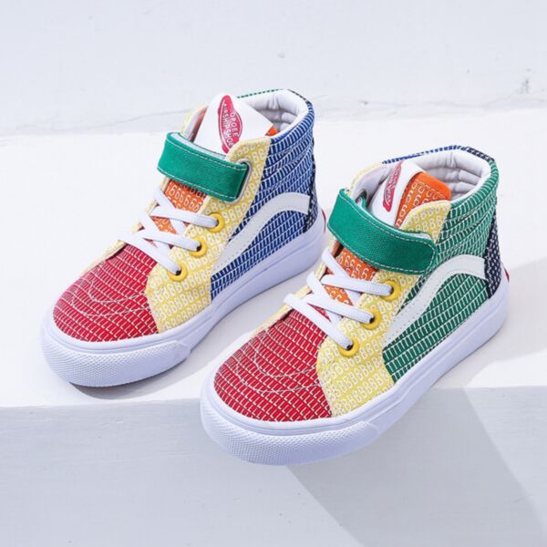 Rainbow Colorblock Velcro Sports Shoes Kid Wholesale Accessories KKHQV492288