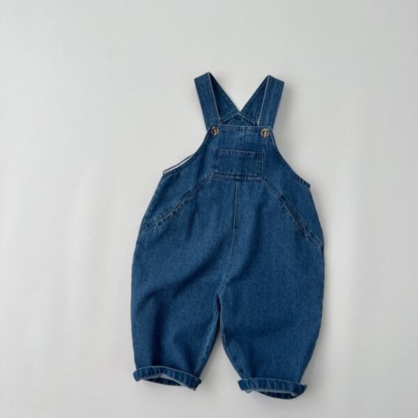 9M-6Y Unisex Toddler Loose Denim Overalls Wholesale Toddler Boutique Clothing KPV387400