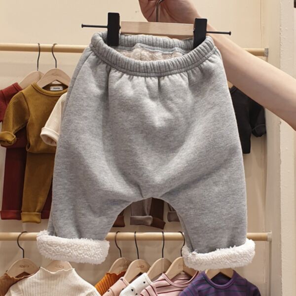 0-18M Thicken Solid Color Fleece Latern Pants Trousers Baby Wholesale Clothing KPV492370