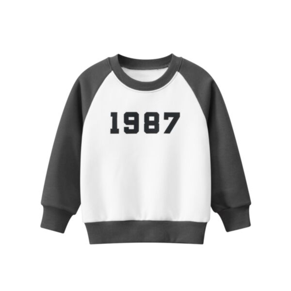 18M-9Y Toddler Boys Raglan Sleeves Number Print Long Sleeve Pullover Wholesale Boys Clothes KTV387518