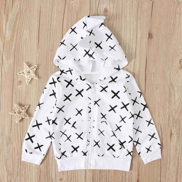 9M-3Y Baby Boys Long Sleeve Dinosaur Hooded Zip-Up Jacket Wholesale Boys Clothing KCV387884