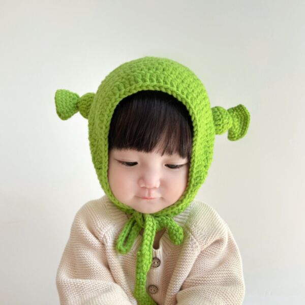 Cute Ear Protective Ear Knitwear Woolen Tie Hat Kid Wholesale Accessories KHV491836