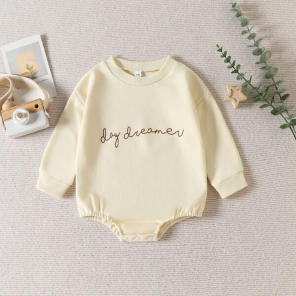 0-18M Solid Print Letter Onesies Jumpsuit Romper Baby Wholesale Clothing KJV492467