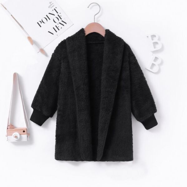 18M-6Y Black Knitwear Long Sleeve Coat Cardigan Wholesale Kids Boutique Clothing KCV492453