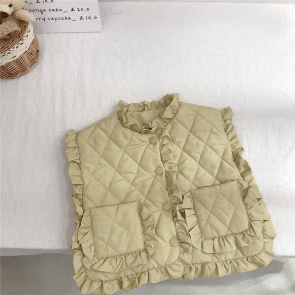 9M-6Y Cotton Flying Sleeveless Button Pocket Vest Coat Wholesale Kids Boutique Clothing KCV492482