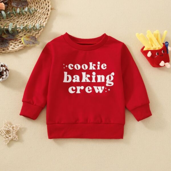 9M-5Y Letter Print Solid Color Round Neck Pullover Tops Wholesale Kids Boutique Clothing