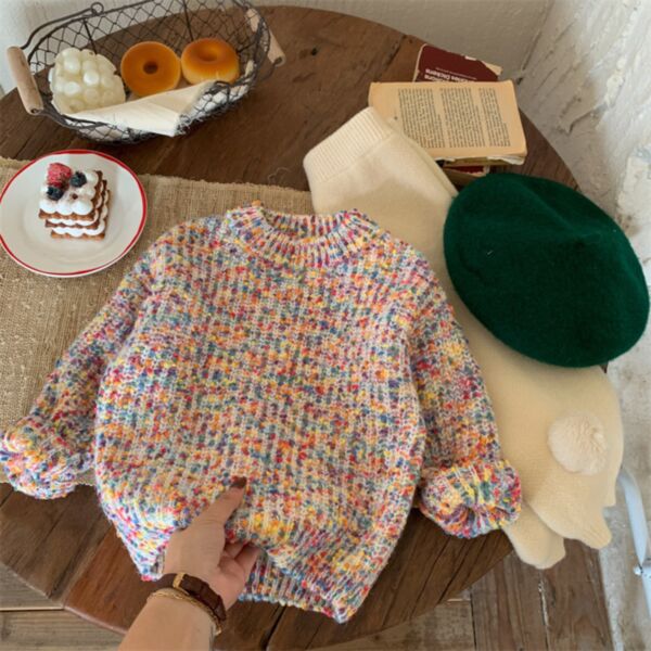 18M-6Y Toddler Girl Long Sleeve Camouflage Round Neck Knit Top Wholesale Girls Clothes KTV591289