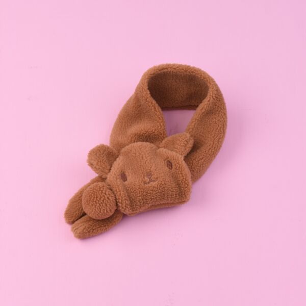 Bear Animal Style Solid Color Fleece Scarf Kid Wholesale Accessories KHBV492532