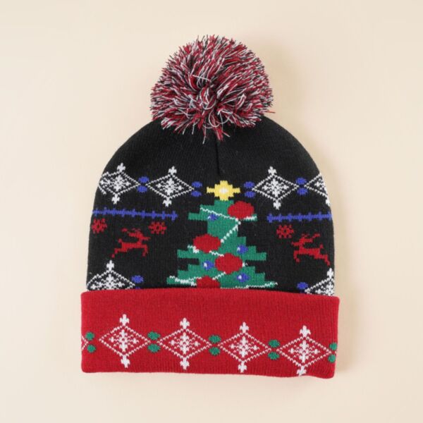Christmas Tree Kids Knitted Pom Pom Beanie Hats Wholesale Accessories Vendors KHV387738