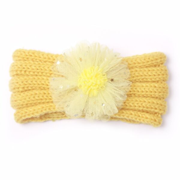 MOQ 2PCS Baby Mesh Flower Knitted Headband Wholesale Accessories Vendors KHBV387763