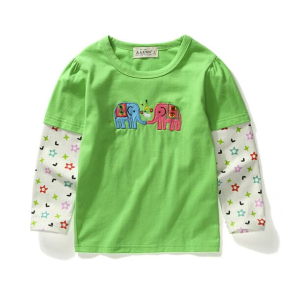  9M-4Y Letter Print Colorblock Long Sleeve Pullover Tops Wholesale Kids Boutique Clothing KTV492564