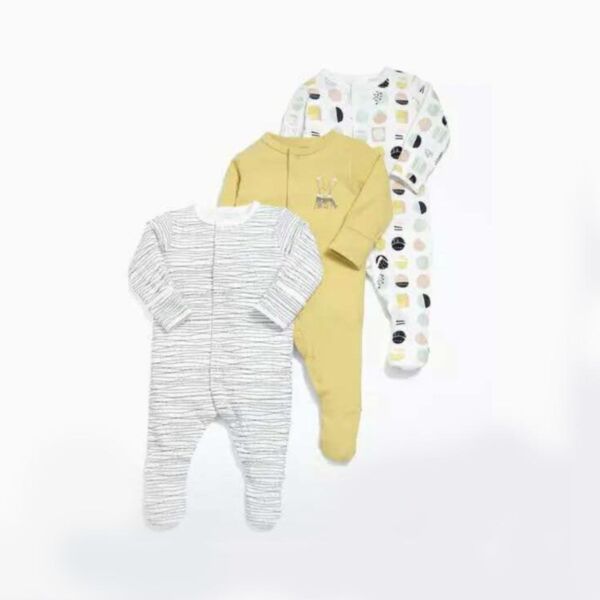0-12M Baby Onesies Long-Sleeved Cartoon Print Single-Breasted Jumpsuit Wholesale Baby Boutique Clothing KJV591496