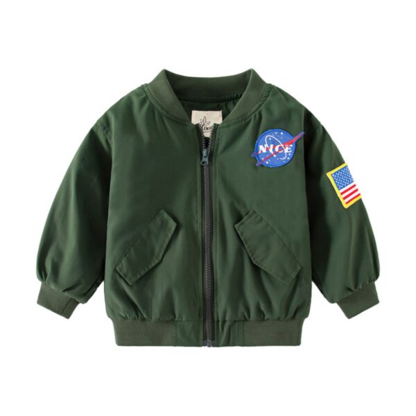 18M-6Y Zipper Solid Color Windcoat Jacket Wholesale Kids Boutique Clothing KCV492554