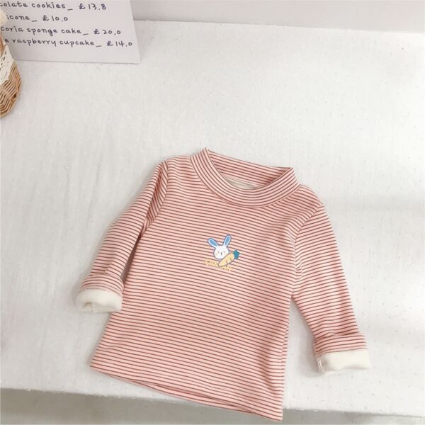 9M-6Y Toddler Girl & Boy Long-Sleeved Cartoon Dog Print Striped Round Neck Top Wholesale Toddler Clothing KTV591544