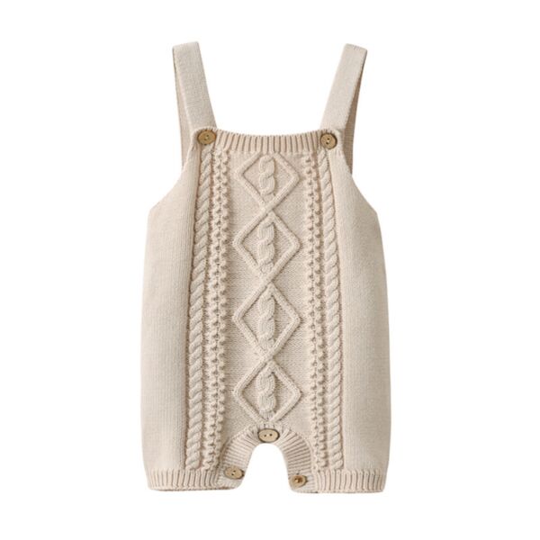 0-18M Knitwear Rhombus Texture Suspender Jumpsuit Baby Wholesale Clothing KKHQV492705