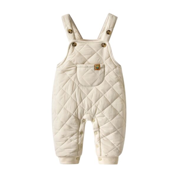 6M-3Y Cotton Padded Suspender Solid Color Jumpsuit Baby Wholesale Clothing KKHQV492704