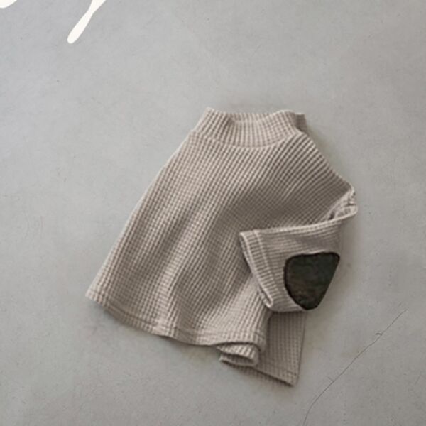 3-18M Waffle Print Texture Knitwear Long Sleeve Pullover Tops Baby Wholesale Clothing KTV492686
