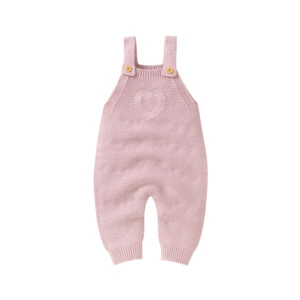 0-18M Unisex Baby Pure Color Love Heart Knitted Suspender Jumpsuit Wholesale Baby Clothes Suppliers KCLV385117892