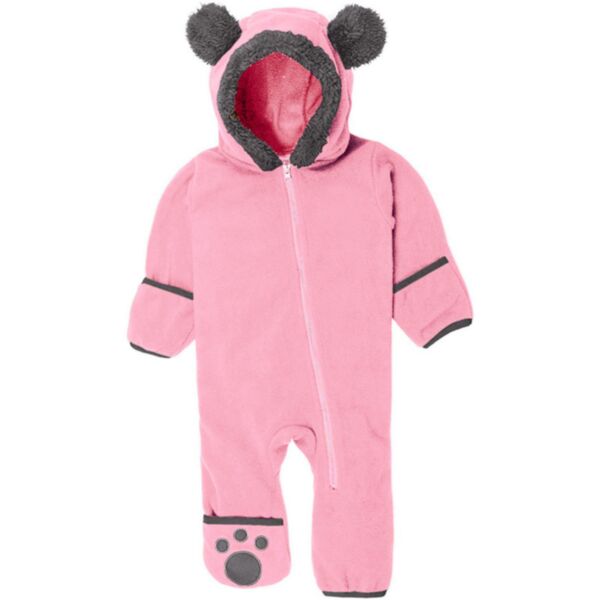 0-18M Bear Style Hat Fleece Long Sleeve Zipper Jumpsuit Romper Baby Wholesale Clothing KJV492647