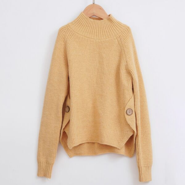 4-14Y Half Turtleneck Knitwear Sweaters And Solid Color Skirt Wholesale Kids Boutique Clothing KKHQV492714